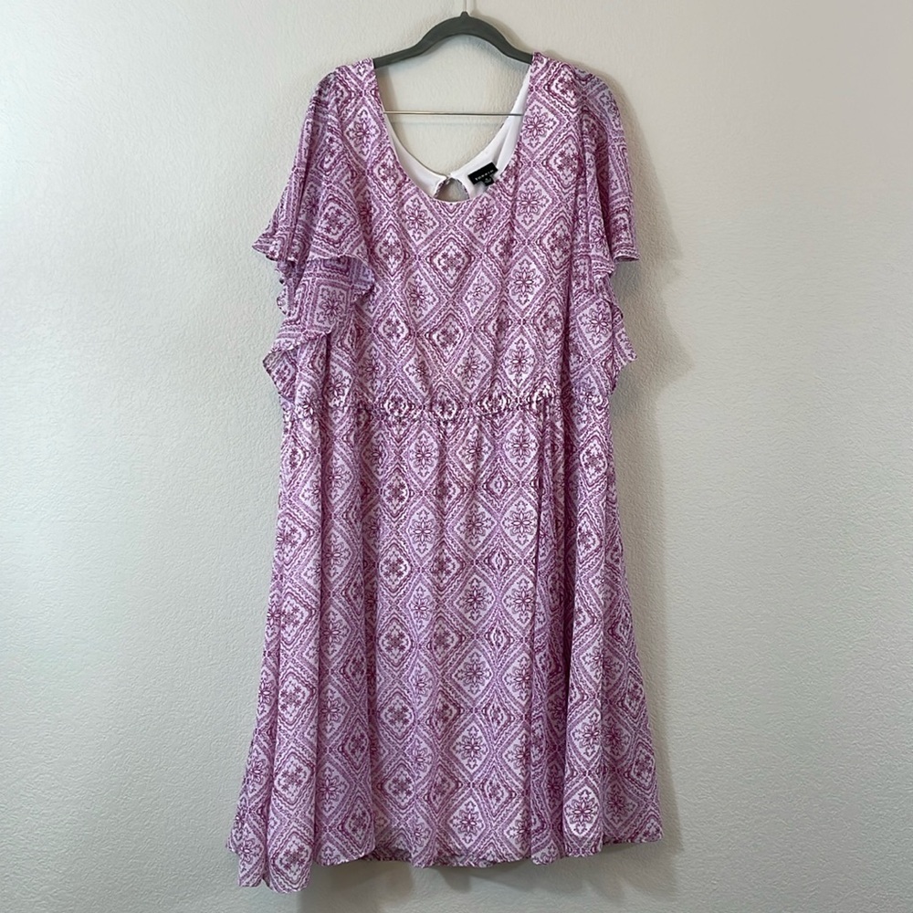 Torrid magenta block print mini dress size 4
